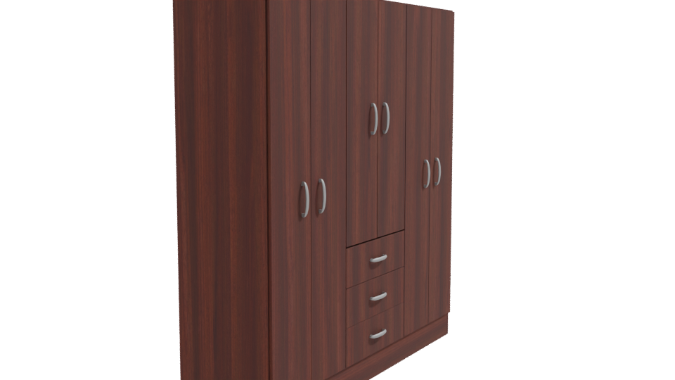 Elegant Wooden Wardrobe 3D Model - Professional 3D Model Render 9