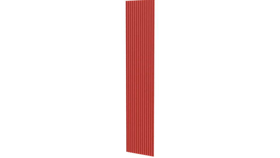 Stylized Red Vertical Striped Column 3D Model - Professional 3D Model Render 6