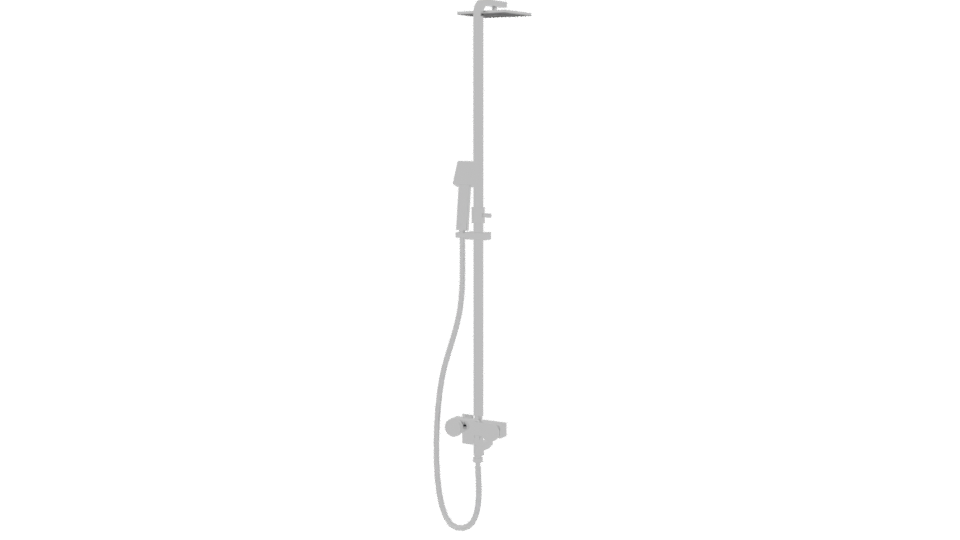 Chrome Shower Column 3D Model - Professional 3D Model Render 6