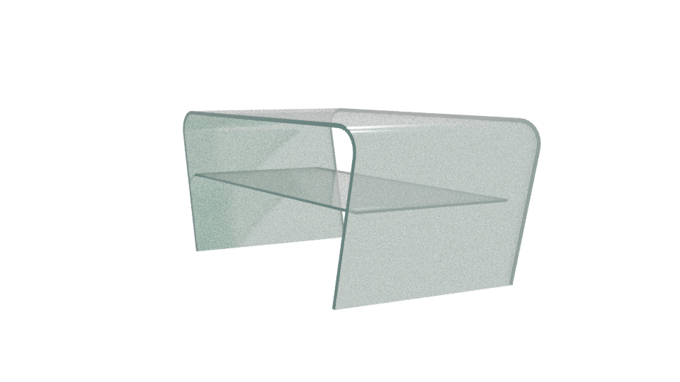 Modern Glass Coffee Table 3D - Professional 3D Model Render 7