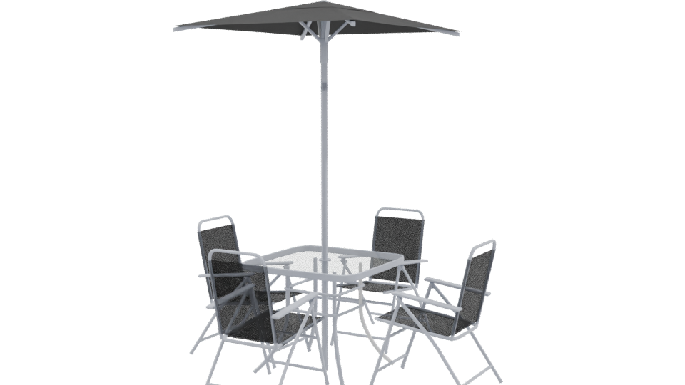 Outdoor Dining Set 3D Model - Professional 3D Model Render 9