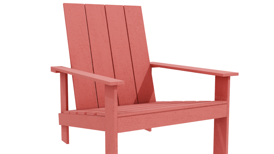 Stylish Outdoor Adirondack Chair - Professional 3D Model Render 10