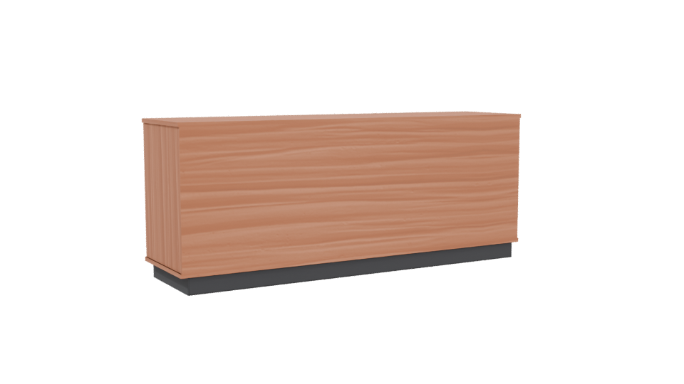 Contemporary Wooden Media Console 3D Model - Professional 3D Model Render 4