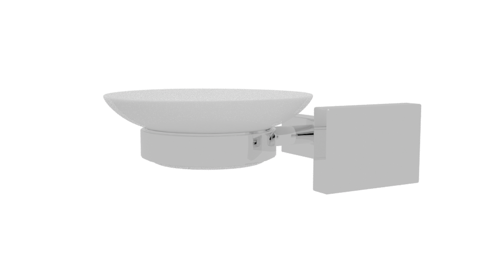 Sleek Modern Wall Soap Dish - Professional 3D Model Render 4