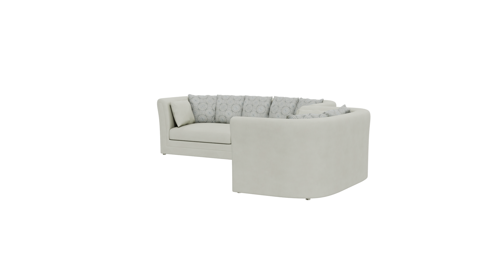 Stylish Sectional Sofa 3D Model - Professional 3D Model Render 12