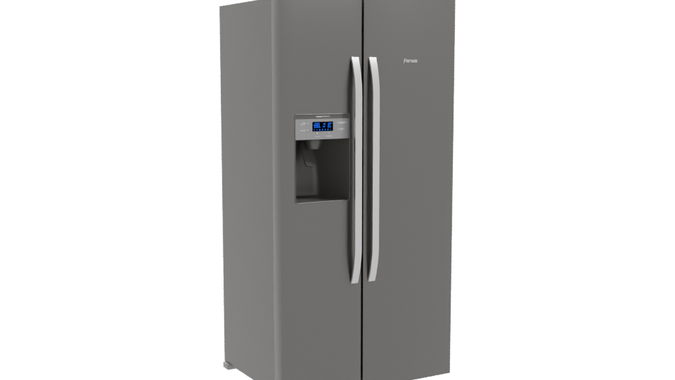 Stylish Stainless Steel Refrigerator 3D - Professional 3D Model Render 10
