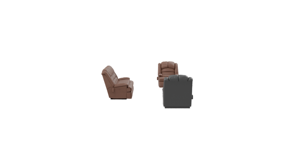 Elegant Reclining Sofa Set 3D - Professional 3D Model Render 8