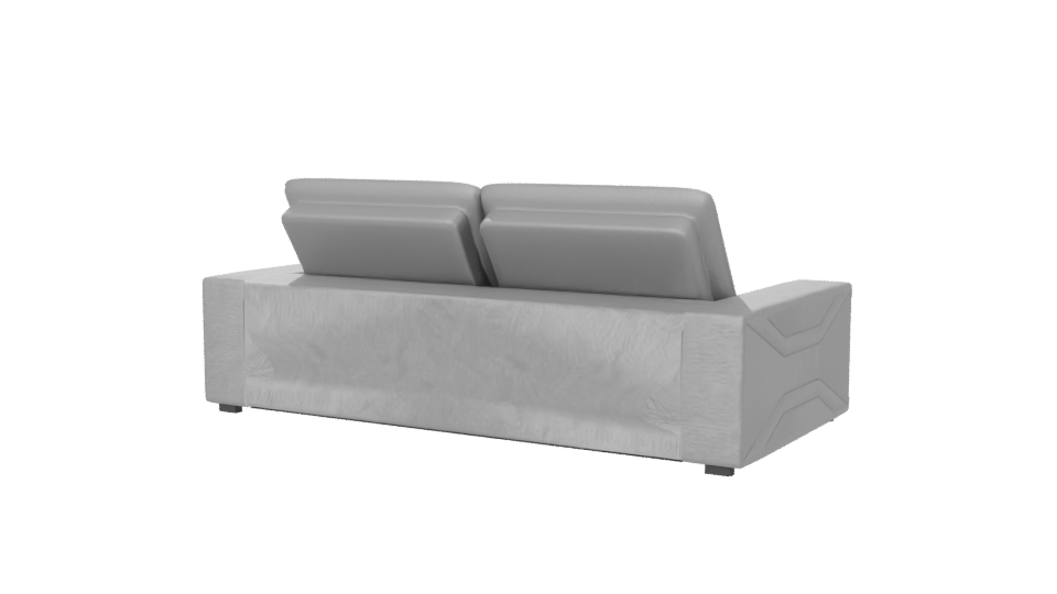 Modern Gray Sofa Model 3D - Professional 3D Model Render 6