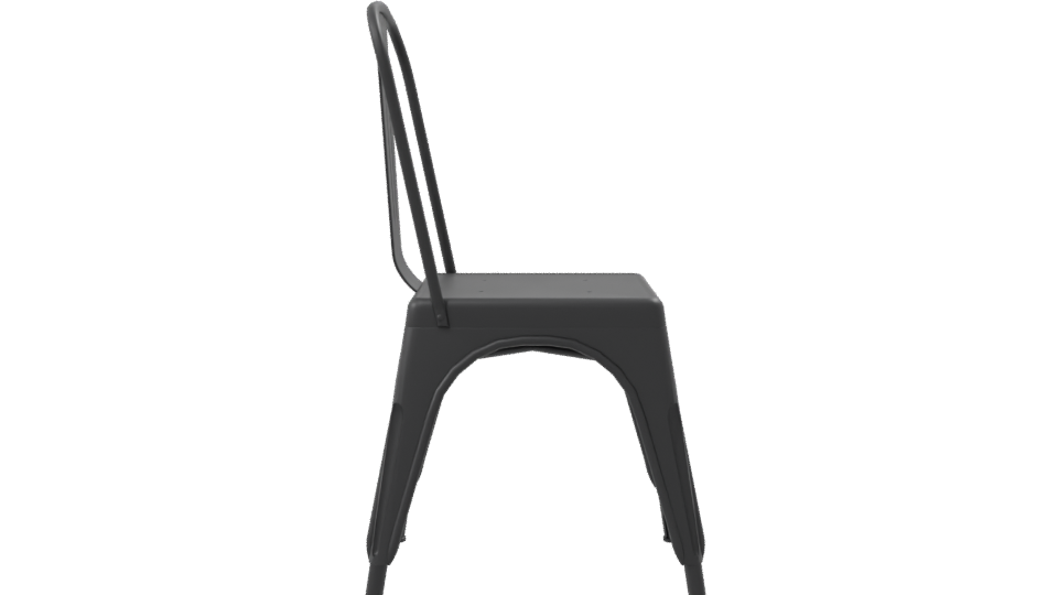 Industrial Metal Dining Chair 3D - Professional 3D Model Render 8