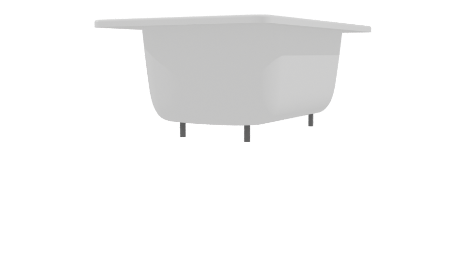 Elegant White Bathtub Model 3D - Professional 3D Model Render 9