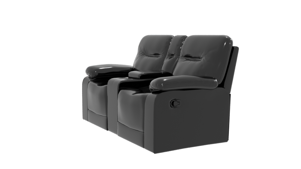 Stylish Leather Reclining Sofa 3D Model - Professional 3D Model Render 13