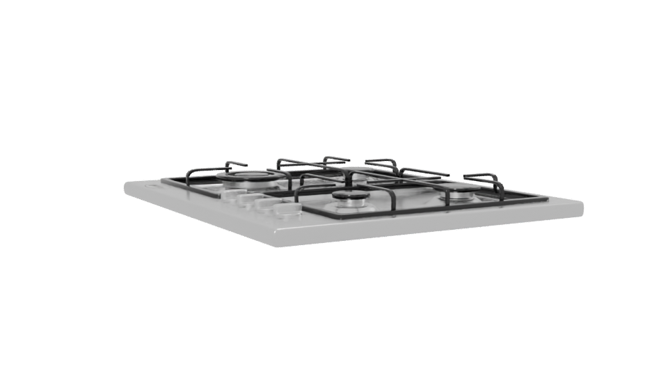 Gas Cooktop 60cm 3D Model - Professional 3D Model Render 13
