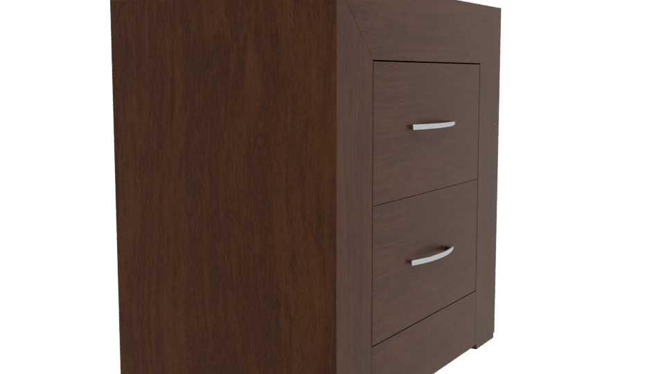 Stylish Wooden Nightstand Model - Professional 3D Model Render 9
