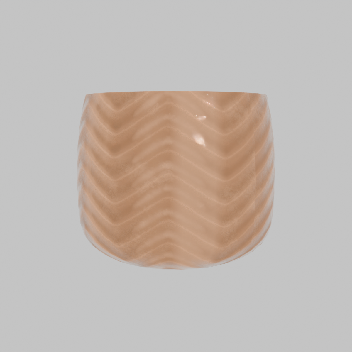 Macetero de cerámica Ema 22x18 cm dorado.