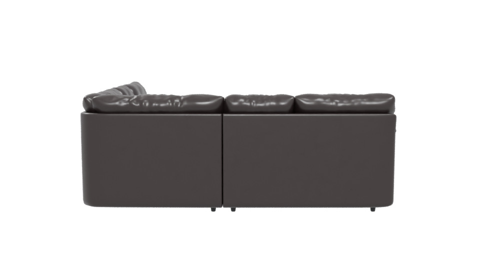 Modern L-Shaped Leather Sofa 3D Model - Professional 3D Model Render 5