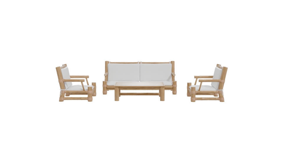 Stylish Outdoor Sofa Set 3D - Professional 3D Model Render 11