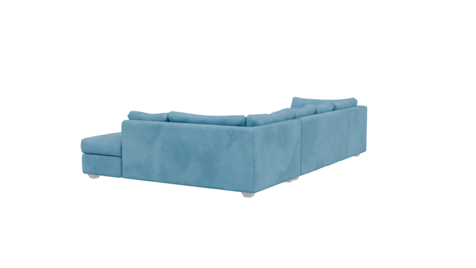 Stylish Sectional Sofa Model - Professional 3D Model Render 3
