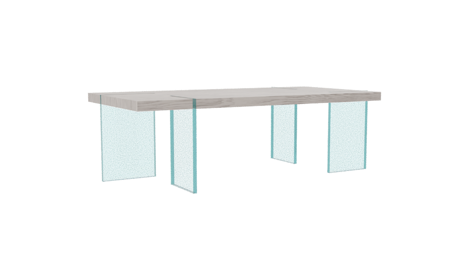Contemporary Glass-Top Dining Table - Professional 3D Model Render 7