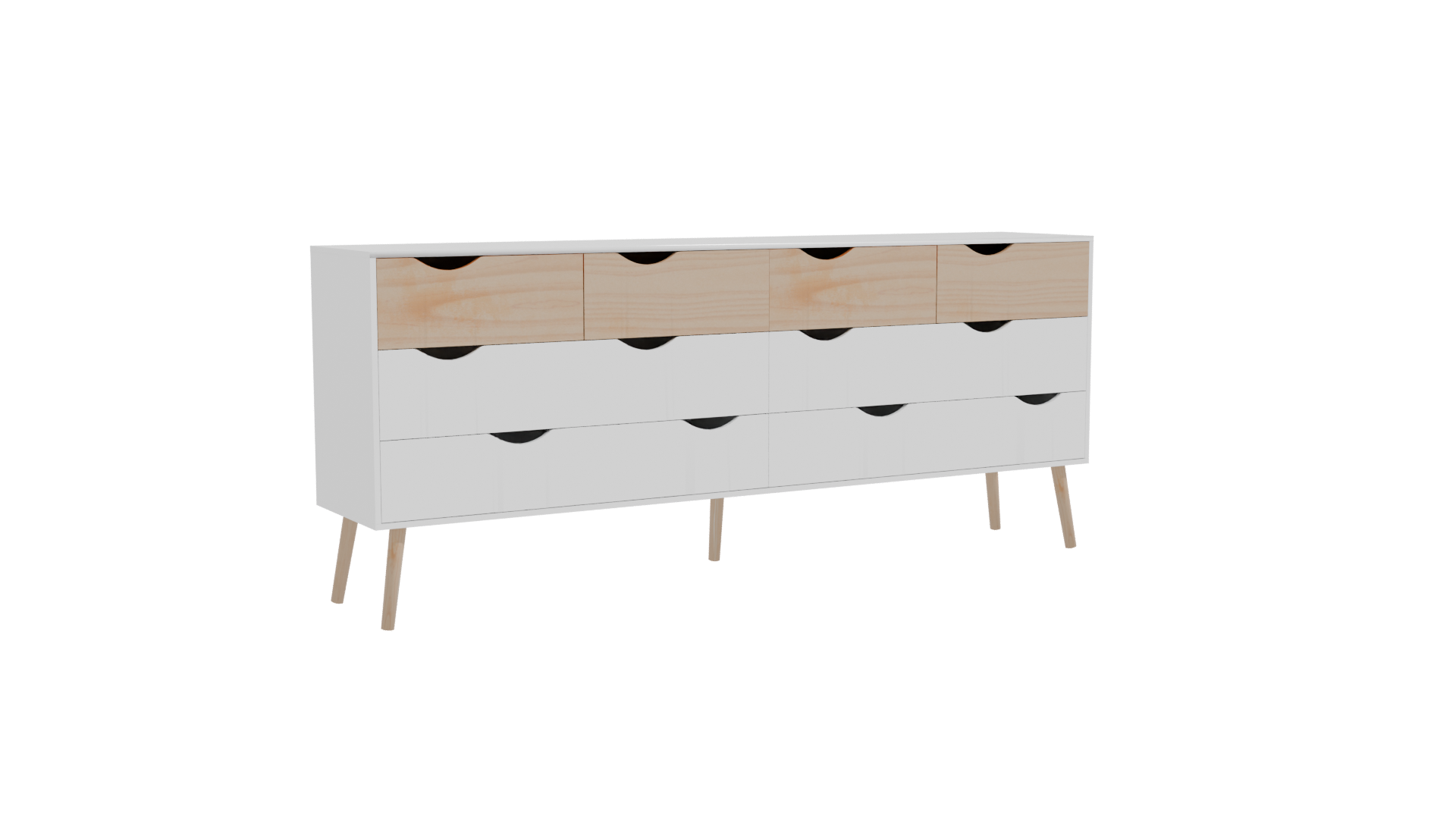 Stylish Modern Wooden Sideboard 3D - Professional 3D Model Render 10