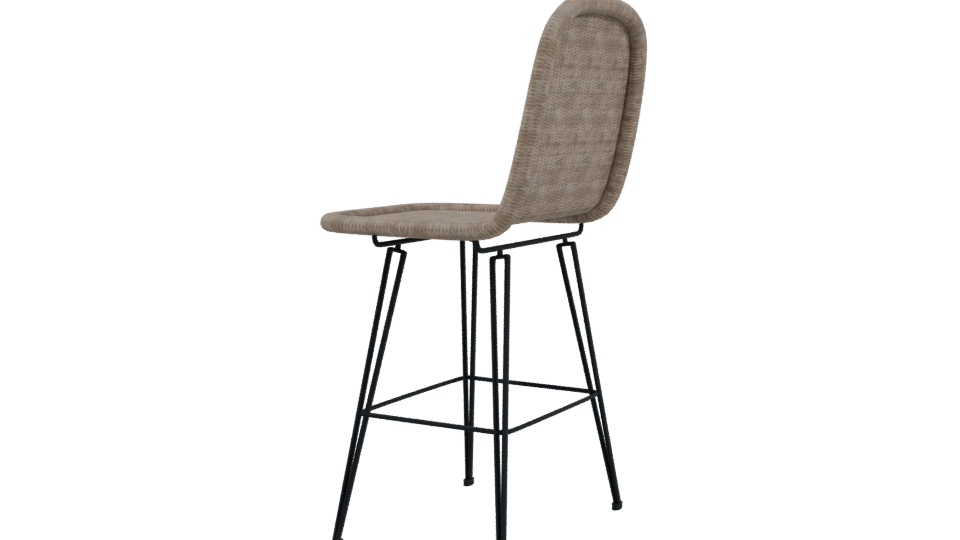 Stylish Modern Bar Stool 3D - Professional 3D Model Render 3