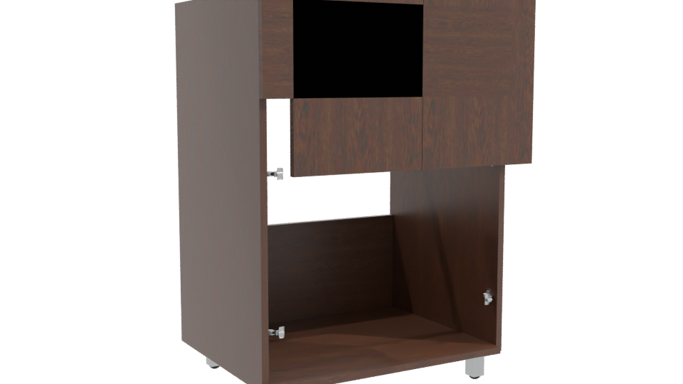 Stylish Wooden Cabinet Model - Professional 3D Model Render 10