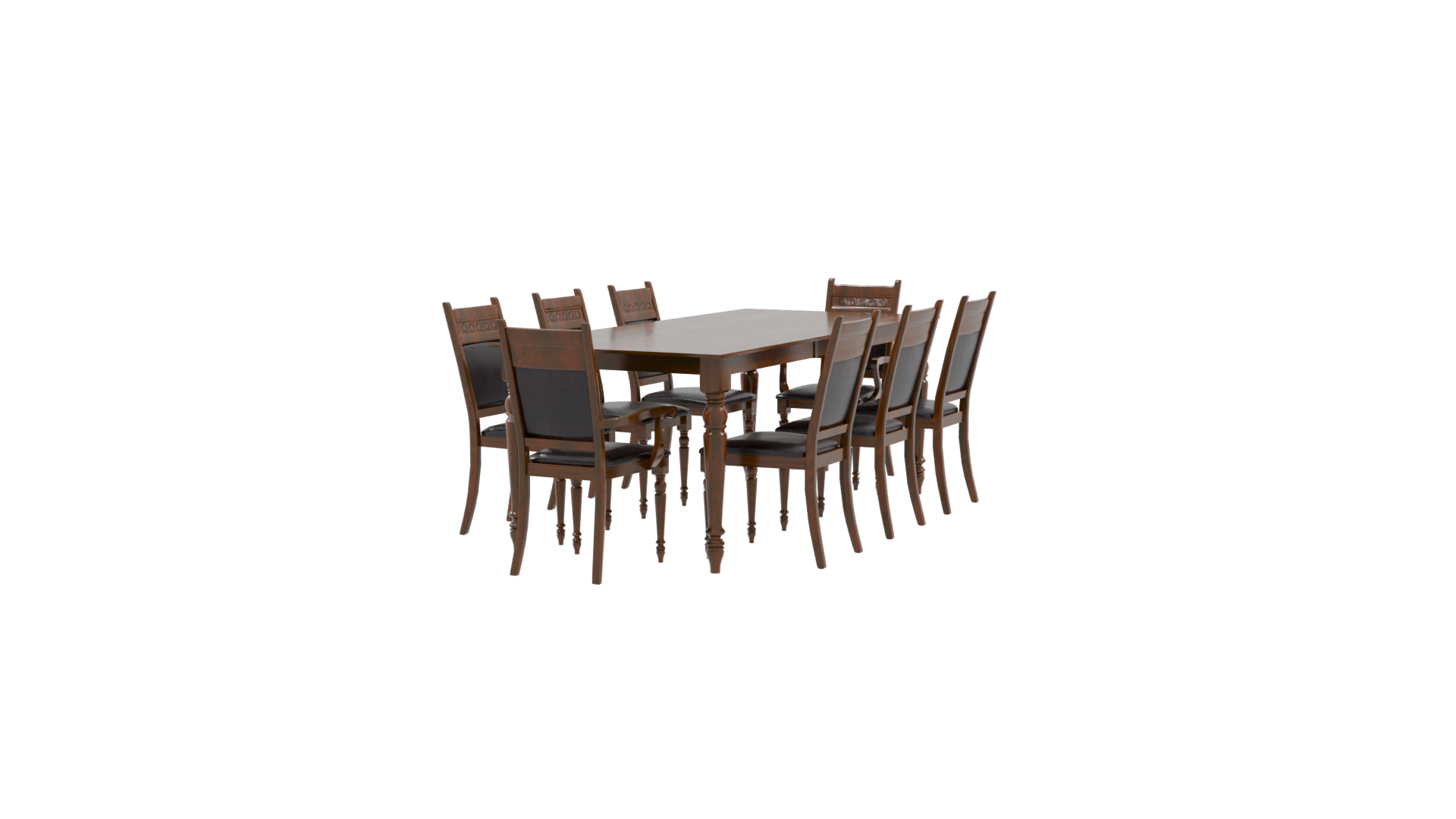 Elegant Dining Table Set 3D - Professional 3D Model Render 9
