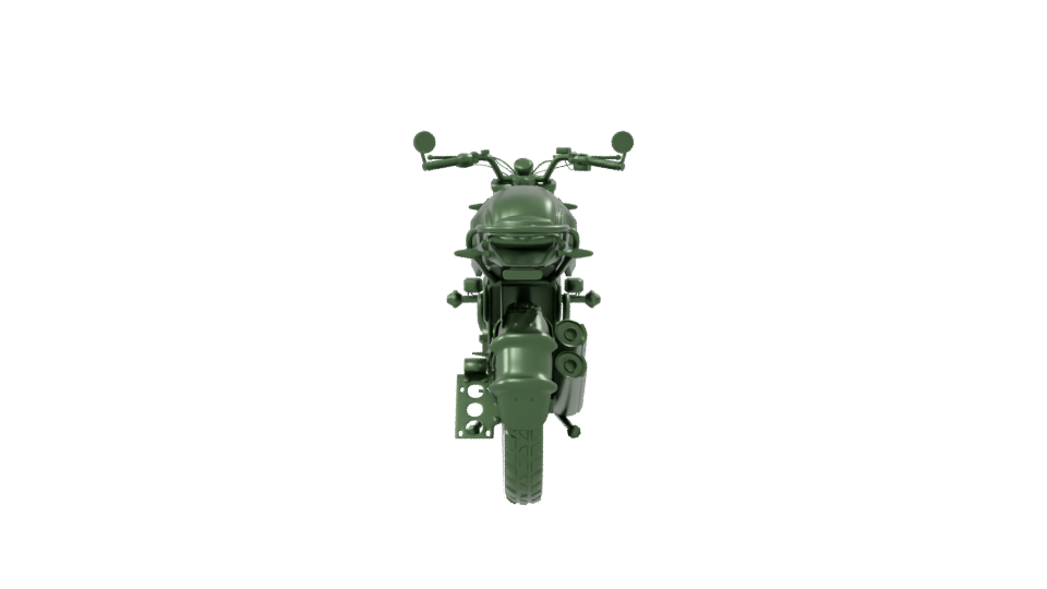 Stylized Motorcycle 3D Model - Professional 3D Model Render 8