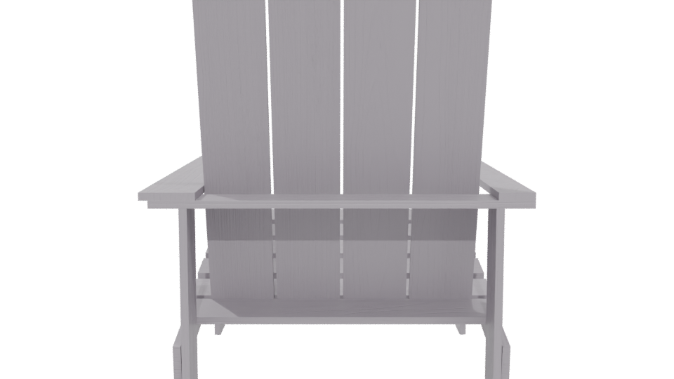 Stylish Wooden Outdoor Chair Model - Professional 3D Model Render 5