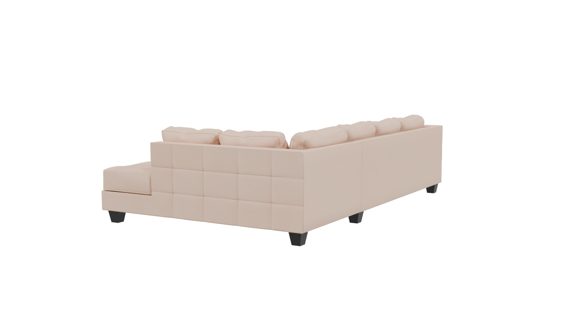 Stylish Modern Fabric Sectional Sofa 3D Model - Professional 3D Model Render 3