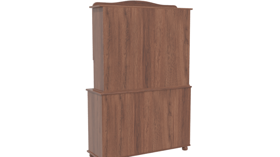 Classic Wooden Cabinet 3D Model - Professional 3D Model Render 4