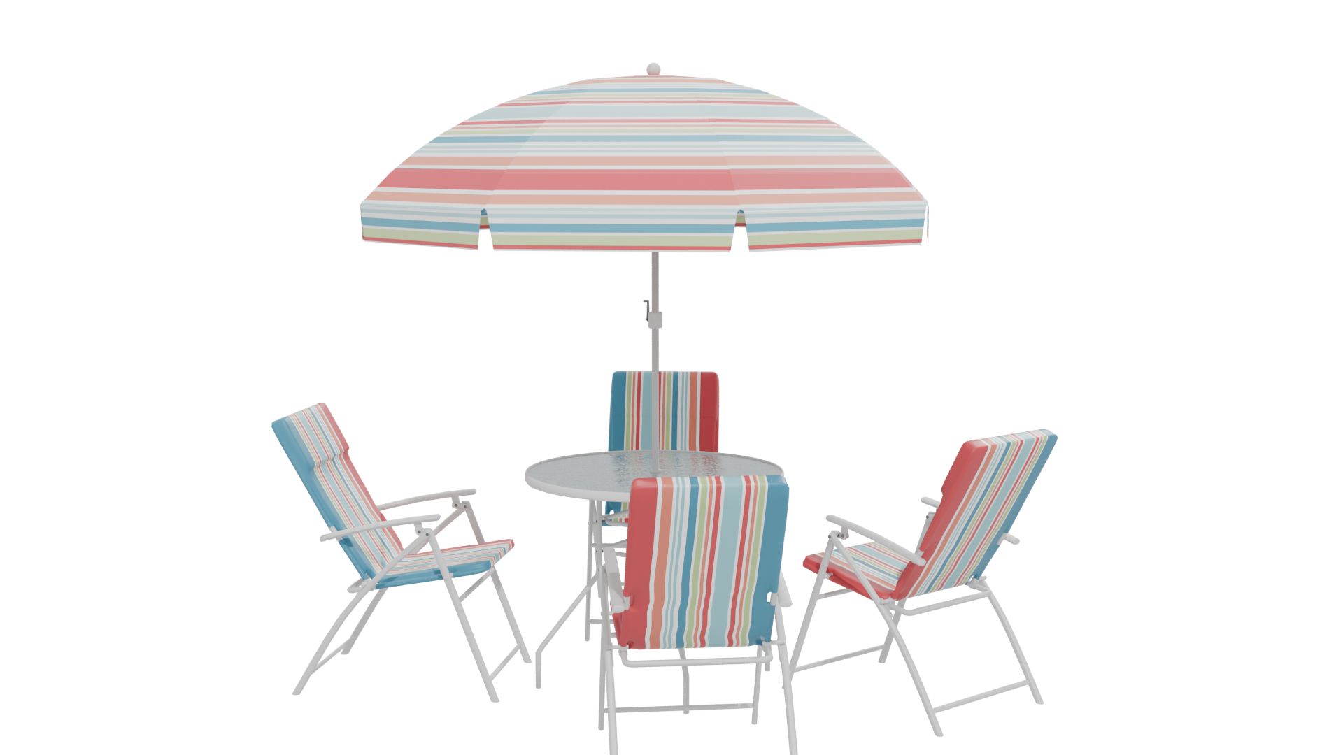 Colorful Outdoor Patio Set 3D - Professional 3D Model Render 12