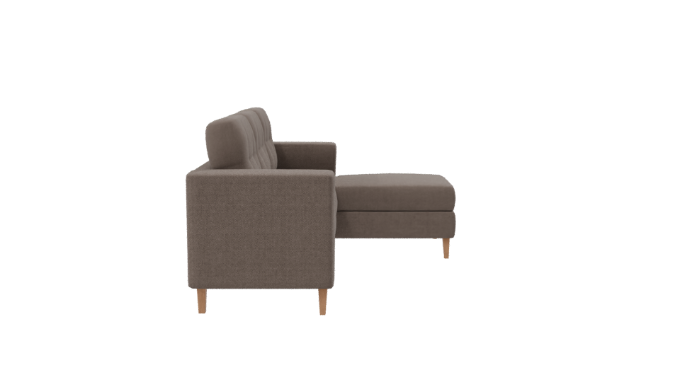 Contemporary Sofa with Chaise - Professional 3D Model Render 8