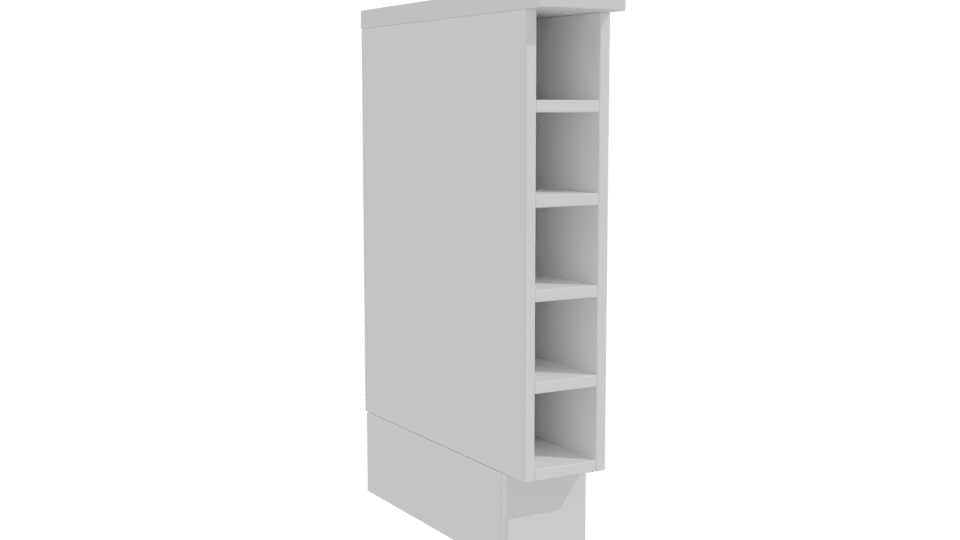 Elegant Minimalist Storage Cabinet 3D Model - Professional 3D Model Render 10