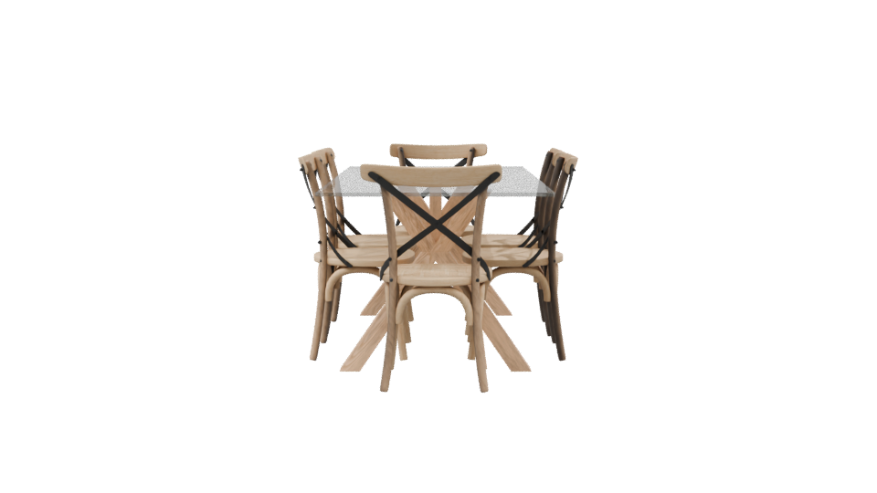 Riviera Glass Dining Set 3D - Professional 3D Model Render 8