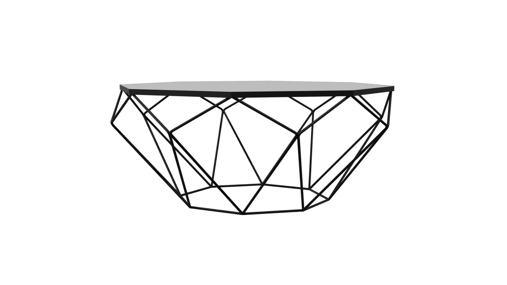 Geometric Low-Poly Coffee Table - Professional 3D Model Render 3