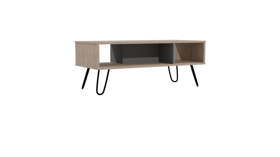 Stylish Wooden Coffee Table 3D - Professional 3D Model Render 4