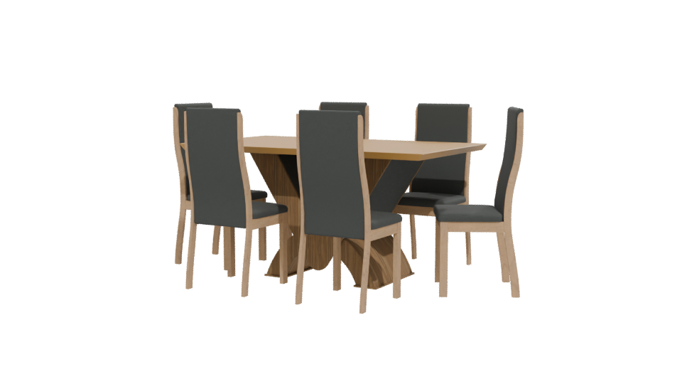 Elegant Dining Table Set 3D - Professional 3D Model Render 12