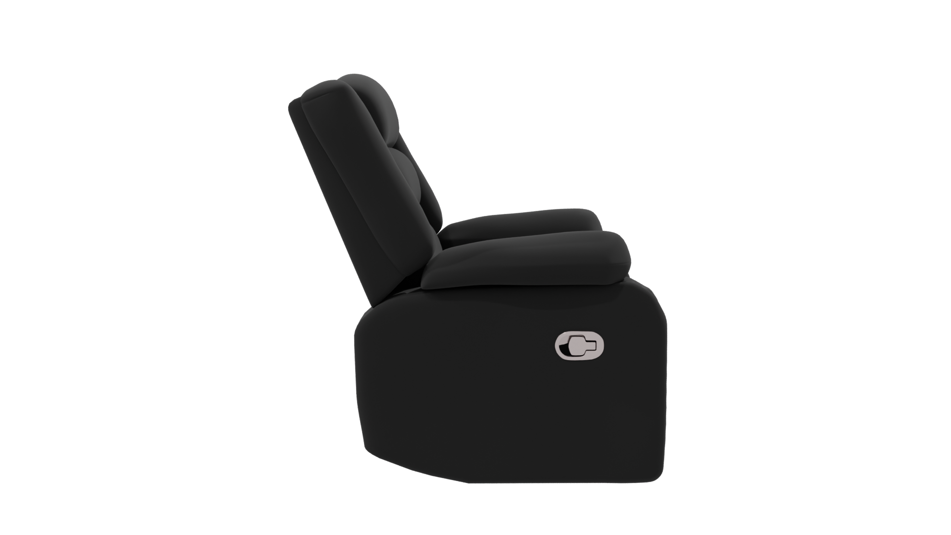 Contemporary Black Recliner Armchair 3D Model - Professional 3D Model Render 8