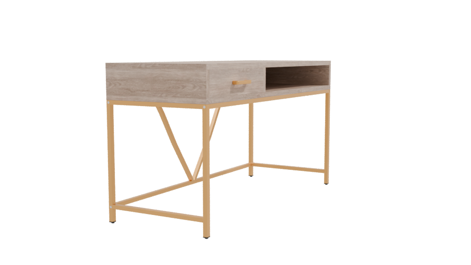 Elegant Minimalist Desk 3D Model - Professional 3D Model Render 9