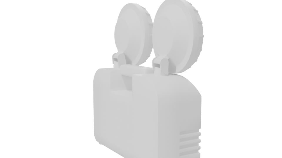 Dual LED Emergency Light Model - Professional 3D Model Render 7
