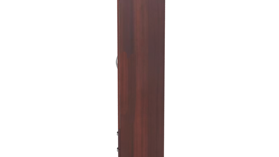 Stylish Wooden Wardrobe 3D Model - Professional 3D Model Render 2