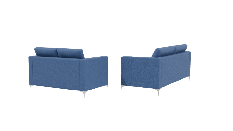 Stylish Blue Sofa Set 3D - Professional 3D Model Render 3