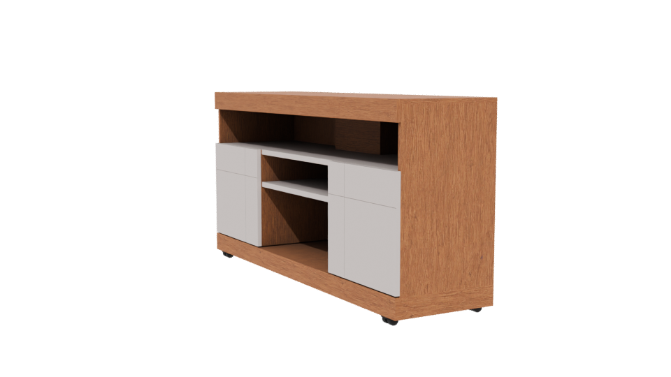 Stylish Wooden TV Stand 3D - Professional 3D Model Render 13