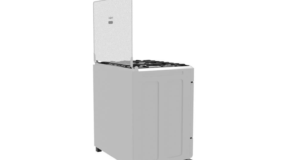 Stylish Freestanding Gas Stove Model - Professional 3D Model Render 7