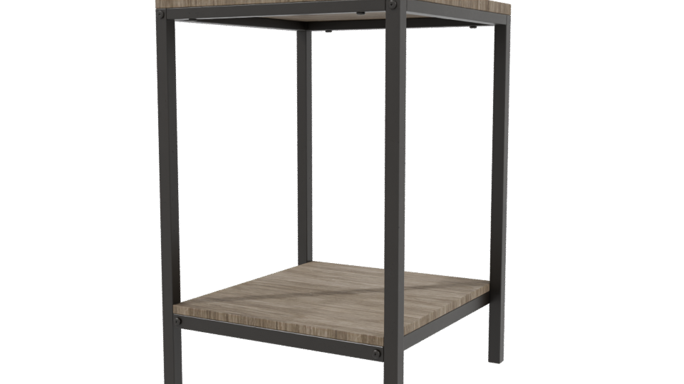 Minimalist Wooden Shelf Model - Professional 3D Model Render 3