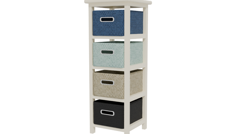 Multi-Drawer Storage Unit 3D - Professional 3D Model Render 12