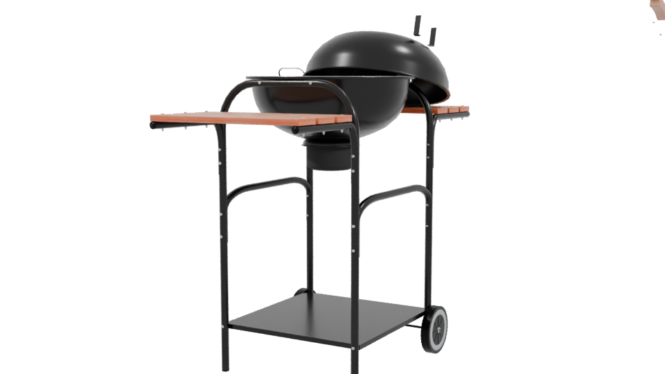 Stylish Outdoor BBQ Grill Model - Professional 3D Model Render 3