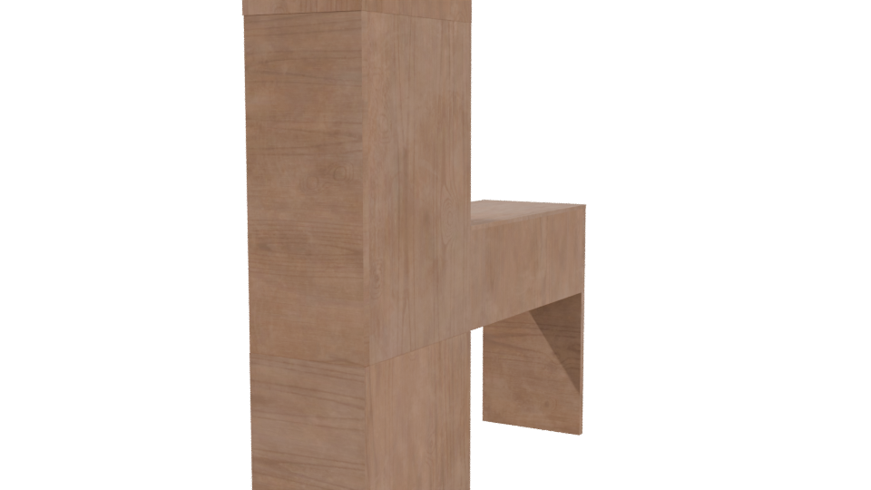 Stylish Home Office Desk 3D - Professional 3D Model Render 3