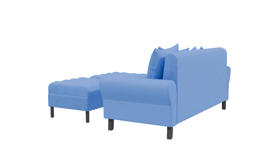 Stylish Blue Sofa Set 3D - Professional 3D Model Render 3