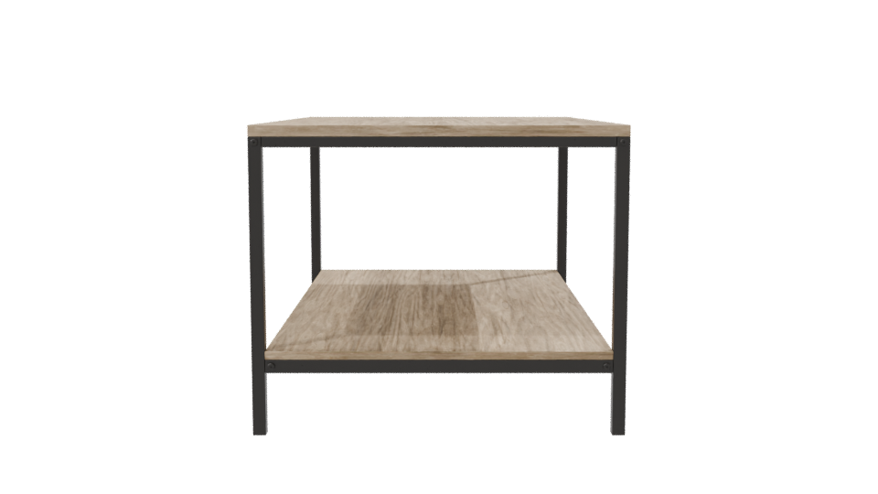 Rustic Wooden Table with Metal Frame 3D Model - Professional 3D Model Render 8